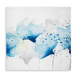 360 stand Easy Clean 58x58 in. Square Watercolor Paint Splash Floral Art Vibrant Print Tablecloth - Modern Contemporary Home Decor, Kitchen Linens Soft Furnishing Textile