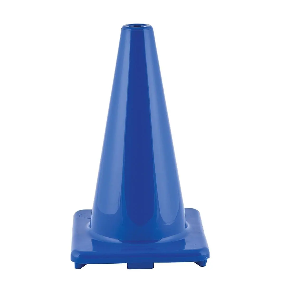 212 MAIN 12 in. Hi-Visibility Flexible Vinyl Cone - Blue, Heavy Base, Single-Piece Sports & Outdoor Training Marker