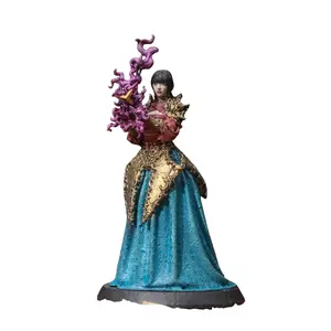 Mad Scholar Lorena Jenn 3D Resin Miniature Figurine - Handcrafted Paintable Fantasy Larp DnD Dungeon Encounter Statue, Intricate Resin Print with Customizable Artistic Ornaments, Home Decor Accent, Fantasy Larp Figurines