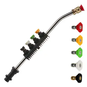 【fathersdaygift】M MINGLE Pressure Washer Wand Extension with Adapter, Replacement Lance, Only Compatible Karcher K2, K3, K4, K5, K6, K7, 15 Inch,