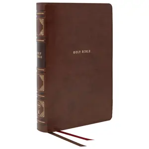 NKJV, Reference Bible, Classic Verse-by-Verse, Center-Column, Leathersoft, Brown, Red Letter, Comfort Print: Holy Bible, New King James Version by Thomas Nelson [Leathersoft Book]