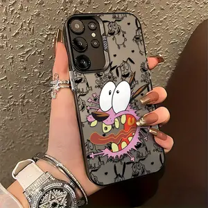Courageous Cowardly Dog Phone Case Compatible with Samsung Galaxy S25 S24 S23 S22, Anti-Drop Frosted Back Cover.