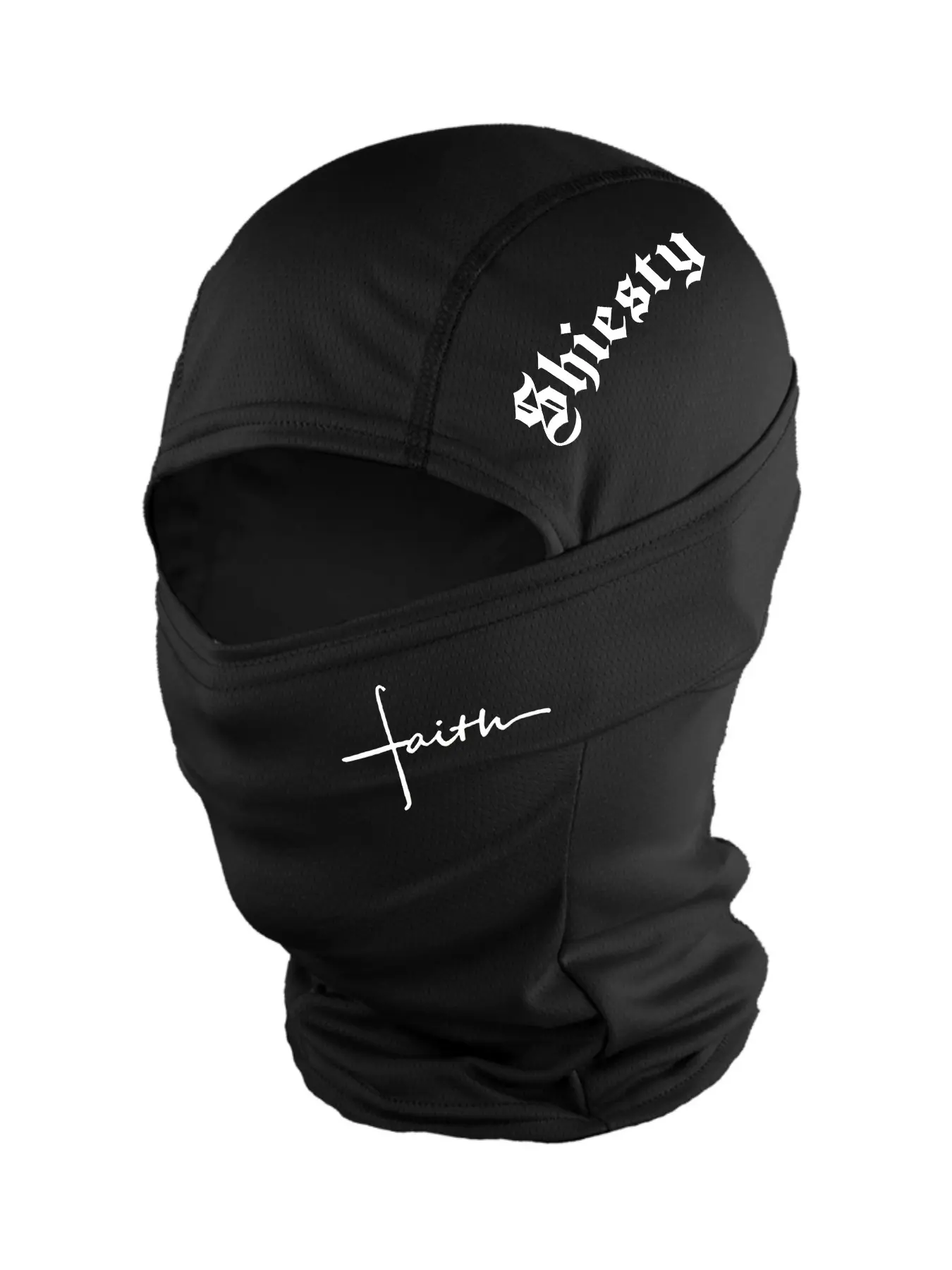 2pcs/1pc Unisex Cross and Letter Printing Balaclava Face Mask Neck Gaiter Masks Headwear Breathable Ski Mask for Men Women Outdoor Sports Hiking Fishing Commuting Suitable for Daily Wear