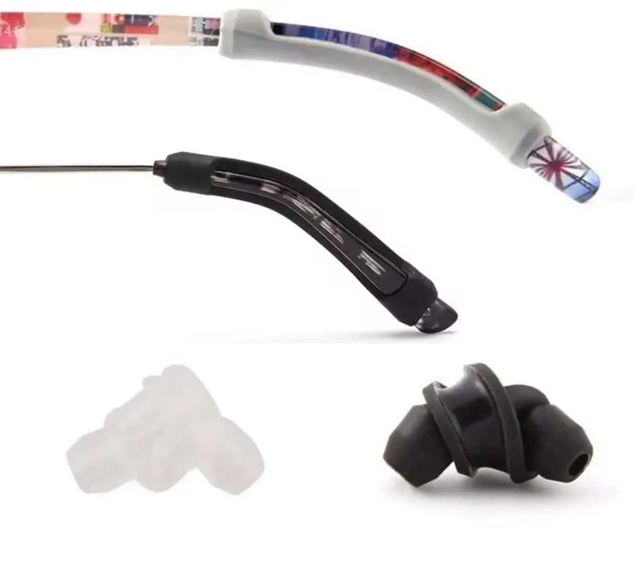 Soft Silicone Eyeglasses 6 Pairs with Anti-Slip Elastic Comfort, Sleeve Retainer, and Anchor Straps for Spectacle Sunglasses