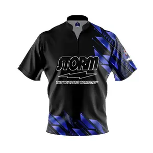 Storm Blue Lux Xpress Ship Rocket Bowling Jersey