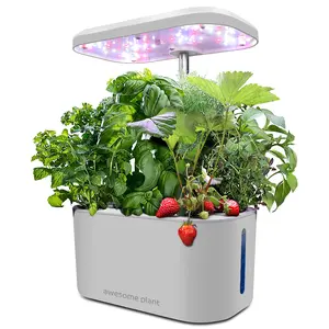 Awesome Plant 6Pro Indoor Hydroponic Growing System, 6 Pods Plant Germination Kit for Home Kitchen Garden Harvest with LED Grow Light, Quiet Pump, Timer, Adjustable Height for Vegetable & Herb Up to 13"