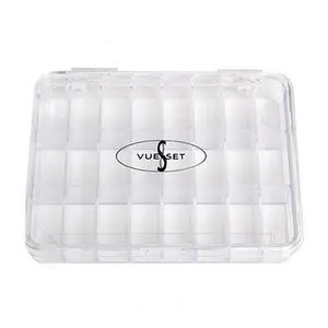 Vueset Tahiti - 24 Sections - Lightweight, Clear Acrylic Case for Depotting Makeup and Storing other Cosmetic Accessories Organiser Boxes