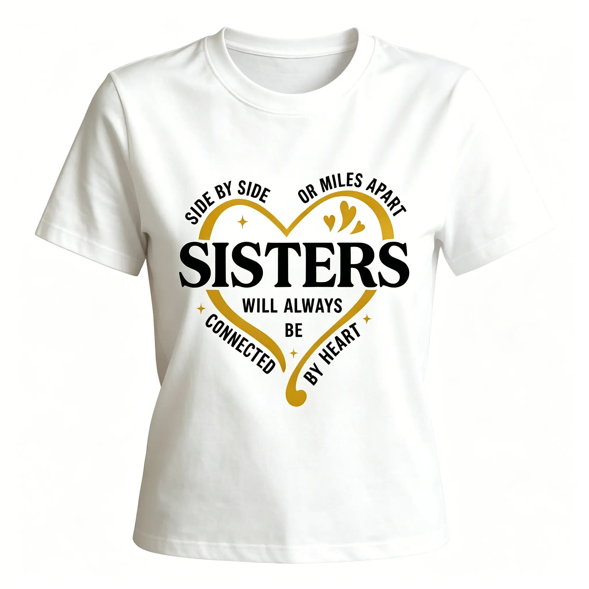 Side By Side Or Miles Apart Sisters T-Shirt, Sister Trip Shirt, Sister Vacation Matching Outfit, Weekend Trip Shirts For Sisters, Matching Sisters Shirt