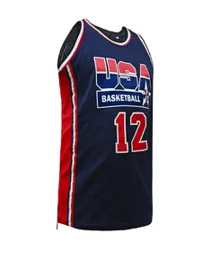 2025 New Design USA#12 Men's Basketball Jersey Breathable Round Neck Sportswear Sleeveless Boys Training Uniform Team T-shirt Fashion Tops