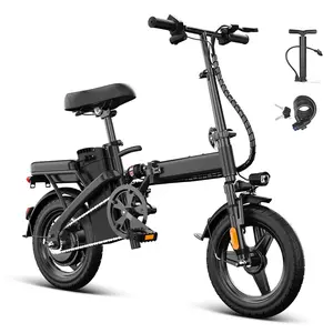 Folding Electric Bike for Adults, 500W Motor, 18MPH Top Speed, 30+ Miles PAS Range, 14" E-Bike, 36V 12Ah Removable Battery, Rear Storage Basket, Lightweight & Compact, UL 2849 Certified