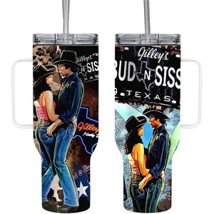 Bud and Sissy Cowboys Tumbler, Vintage Gift For fans Tumblers Metal Mugs  Ceramic