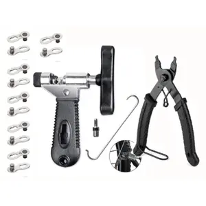 Bike Link Plier + Chain Breaker Splitter Tool + 6 Pairs Bicycle Missing Links, Bike Link Opener Closer Plier Chain Cutter Connector Wear Indicator Tool - Tools & Hardware.