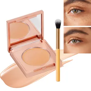 Hydrating Concealer Eye Cream - Lightens Dark Circles, Facial Freckles, Dark Circles and Acne Marks, and Covers Tear Troughs. Color Correcting Gel with Light and Buildable Coverage. Comes with 1 Applicator (suitable for All Light Beige Skin Types)