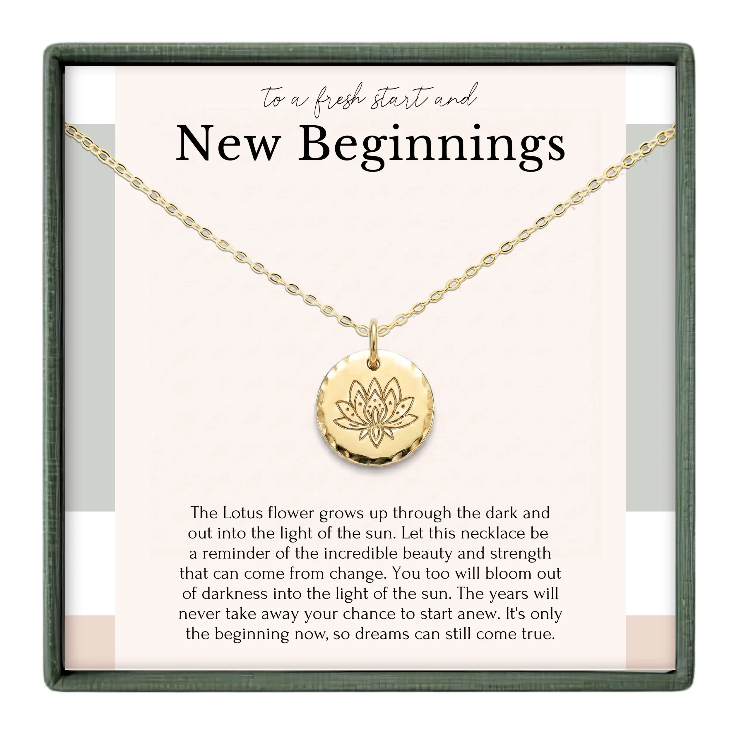 Lotus Flower Necklace – New Beginnings Gift for Her