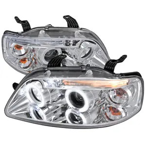 2004-2008 Chevrolet Aveo Dual Halo Projector Headlights (Chrome Housing/Clear Lens)