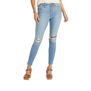 Women's High Rise Skinny Jeans Universal Thread Light Blue 16 Button Fit