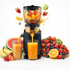 Boyuevi Cold Press Masticating Juicer with 5.8” Extra-Large Feed Chute 300W Power High Juice Yield Easy Clean BPA-Free for Fruits Vegetables & Frozen Fruit