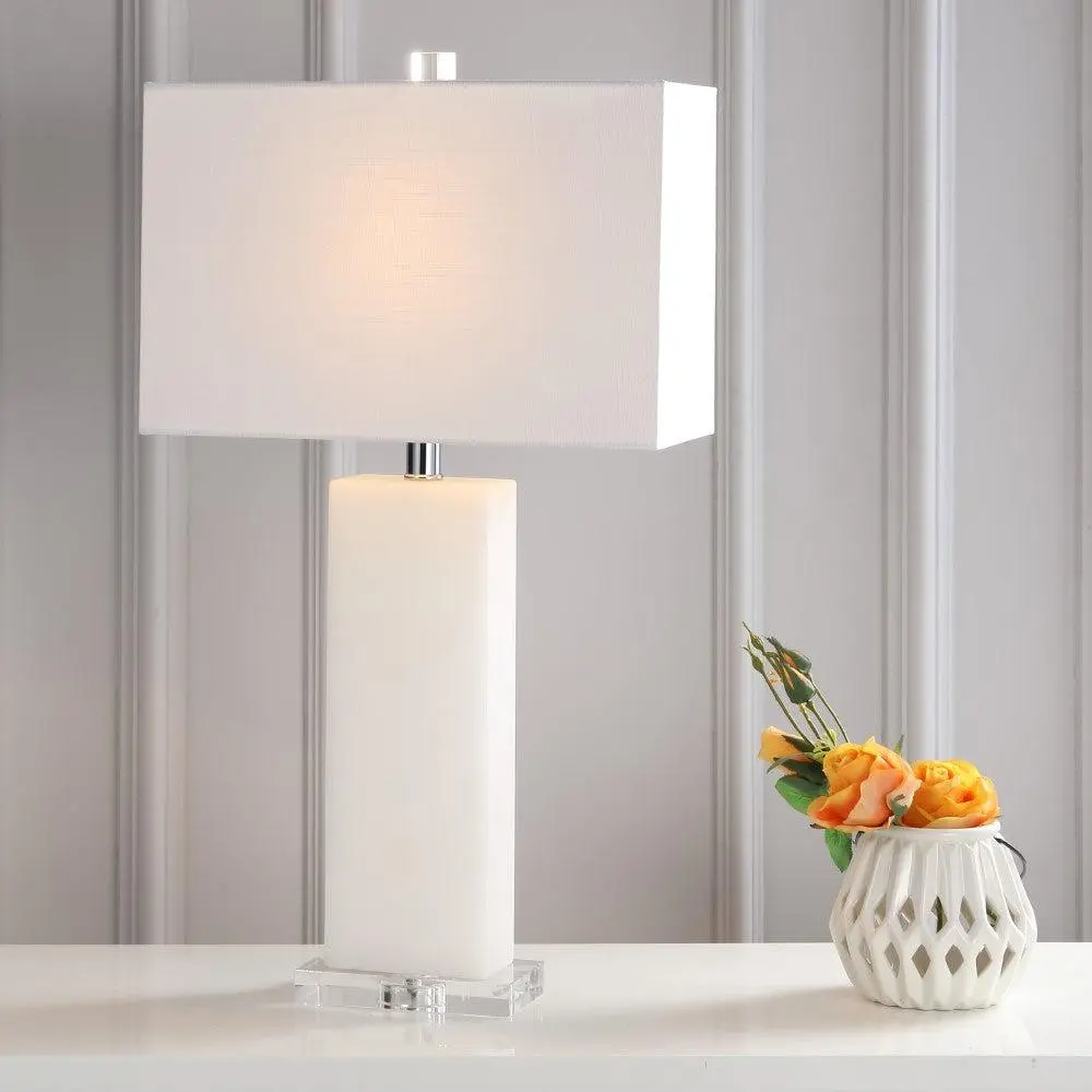 JONATHAN Y Tiggie Alabaster LED Table Lamp , for bedroom, living room, foyer, hallways, dining room, dorms
