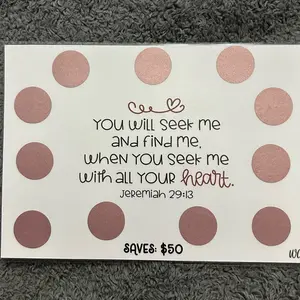 A5 Seek Me Savings Tracker