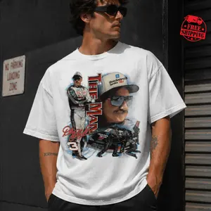 [Sale up to 50%] [Free Ship] Dale Earnhardt The Man Vintage Tee, Classic Racing Legend Shirt, Throwback NASCAR Style, Unisex Streetwear T-Shirt