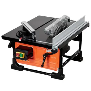 【GARVEE】Portable 8-inch Table Saw with 3576RPM Cutting Speed, 24T Blade, and Efficient Dust Collection for Adjustable Cuts, Perfect for DIY Woodworking Projects and Home Improvement.