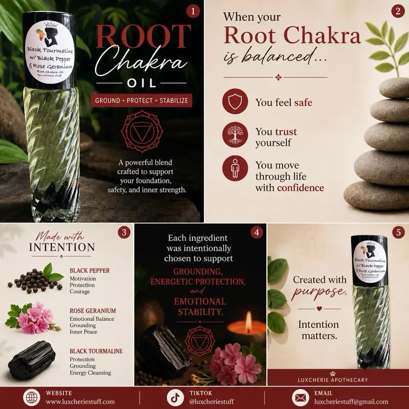 Root Chakra Crystal Oil