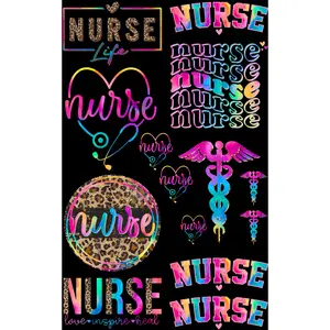 NURSE (1) PREMADE GANGSHEET  - 22X36  DTF TRANSFERS - DIRECT TO FILM