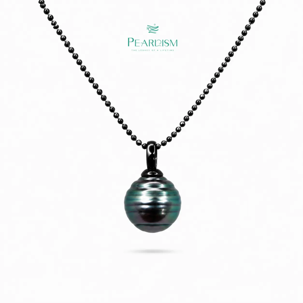 PEARLISM Baroque Black Tahitian Pearl Seawater Pearl Necklace (10-12mm) -ASBN001