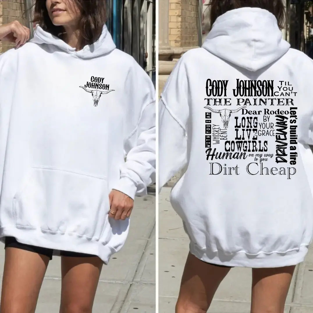 C0dy Johnson Hoodie, Cojo, Country Music Tshirt, Cow Print, Til You Cant, Human Tshirt, Unisex Sweater Pullover Tee