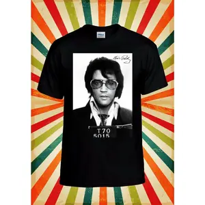 Elvis Presley Mugshot Poster Cool Men Women Vest Tank Top Unisex T Shirt
