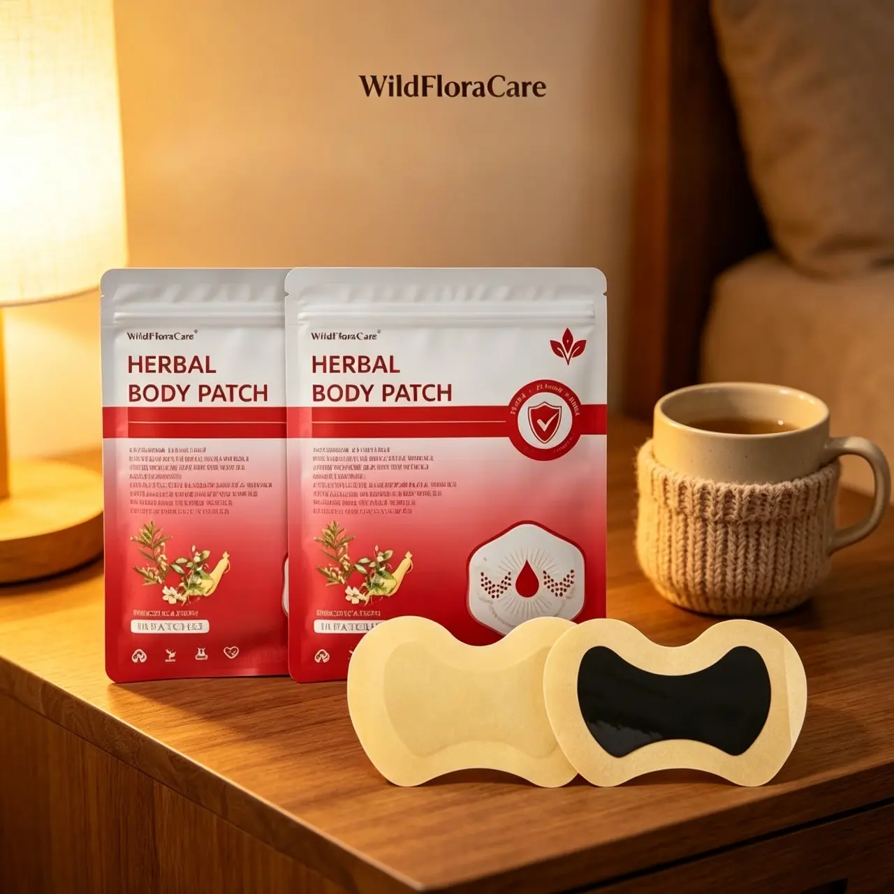 WildFloraCare Traditional Herbal Patch (10-Day Supply) - Deep Soothing Foot & Navel Stickers - Pure Botanical Blend for Overnight Comfort, Daily