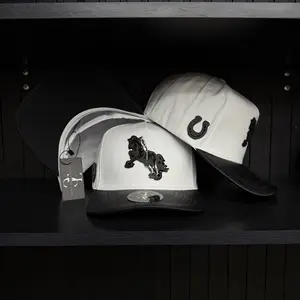 Exclusive Caballo SnapBack Hat-White/Leather brim