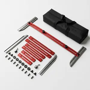Stair Tread Template Tool, 8"-60" Adjustable Stair Measuring Tool,  Alloy Stair Gauge for Stairs, Risers, Drywall & Woodworking - Stair Tread Gauge Tool for Carpenters