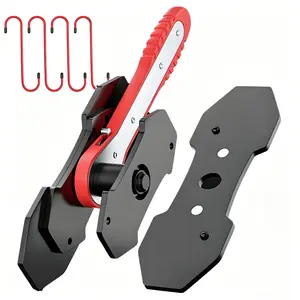 Brake Caliper Piston Press Tool with 4 Caliper Hooks for Single,Dual & Quad Piston Disc Brakes–360°Rotating Ratchet Wrench,Effort-Saving Brake Repair Tool for Car Maintenance,Portable Press-Fit Wrench