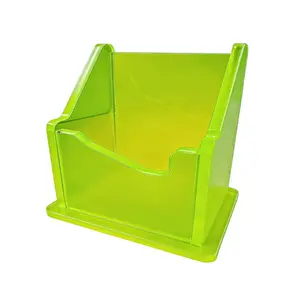 Clear Acrylic Business Card Holder, Desktop Stand for Office Reception, Conference Room Organizer, Professional Design
