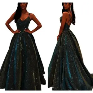 2025NewStyleStraplessShinyLongA-LineFlaredSlimmingWomen'sEveningDress