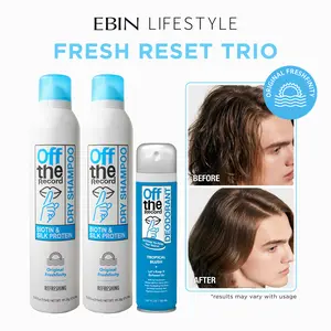 EBIN Off The Record Fresh Reset Duo (Original Freshfinity) 2-Pack Dry Shampoo + FREE Deodorant Spray | Oil Control, Odor Protection, All-Day Fresh