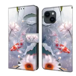 For iPhone 11 Crystal Painted Leather Phone case(Koi)
