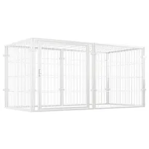 48 Inch Puppy Playpen Easy Assemble Heavy Duty Wire Dog Crates Metal Grid Dogs Cage Kennel Stackable for Puppy/Small Dog/Rabbit/Pig