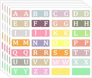 560 Pcs Alphabet a to Z 26 Letters Index File Folder Labels,1.5X1 Inch Multicolor Tabs Color Coded A-Z Tab Dividers Stickers Multicolor Alphabet Tabs File Folder Labels A-Z Tab Dividers Stickers Top label
