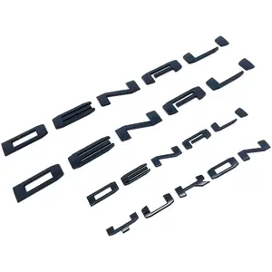 4pcs Door Rear Denali Yukon Emblems Letters Compatible with 2022 - 2023 Gloss Black