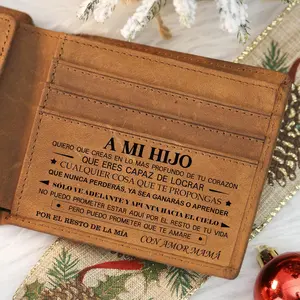 Handmade Top Layer Cowhide Wallet for Boys, Classic Fashion Design, Perfect Birthday Graduation Gift for Son summervibes
