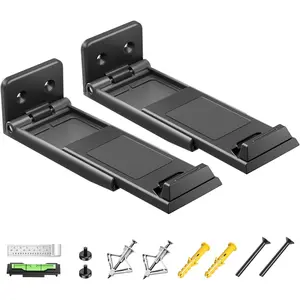 Soundbar Mount,Universal Dual Soundbar Wall Brackets Hold up to 30 Lbs, Adjustable & Extendable from 3.5”-6.1”,Compatible with Samsung,Vizio,Sony,Vizio,LG,JBL and More Sound Bars,Black