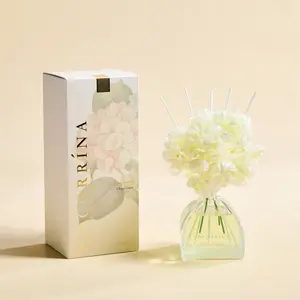 COCORRÍNA Reed Diffuser - 8.5 Oz Clean Linen Reed Diffuser with 8 Sticks for Home Bathroom Shelf Decor (Simple Luxe Collection)