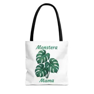 Personalizable| Monstera Mama Tote Bag | Monstera Leaf Plant Illustration
