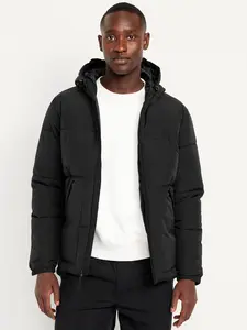Old Navy Men's Water-Resistant Hooded Puffer Jacket