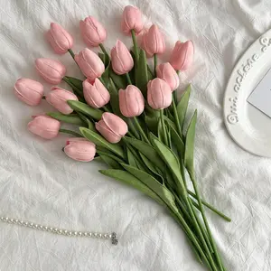 10 Pcs Tulip Artificial Flowers for Home Decoration, Decorative Faux Flowers and Fake Plants for Living Room, Bedroom, Desk and Garden Decor, Flower Arrangements and Birthday or Graduation Gifts