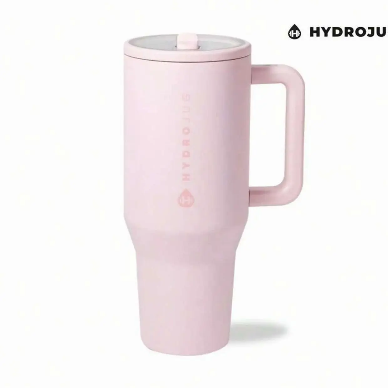 HydroJug Traveler - 40 Oz Water Bottle With Handle & Flip Straw - Fits In Cup Holder, Leak Resistant Tumbler-Reusable Insulated Stainless Steel & Rubber Base - Gifts For Women & Men