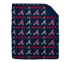 Pegasus Sports MLB Tonal Wordmark Faux Fur Blan ket