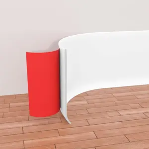 4in x 20ft Self-Adhesive Baseboard Trim, Vinyl & Rubber. Flexible, Peel and Stick for Walls.